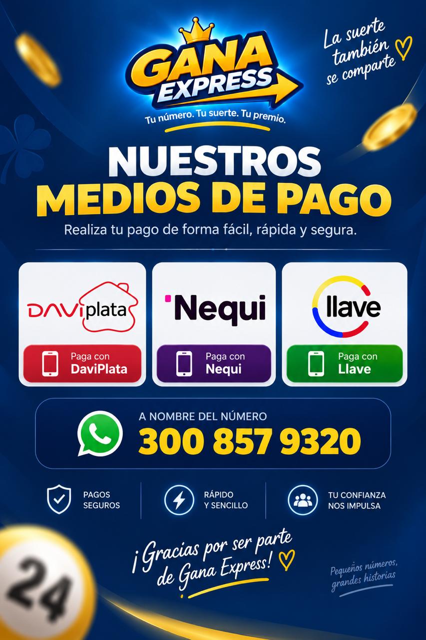 Medios de pago de Gana Express